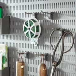 Elfa garage+ lang rett krok 4/pk matt grå