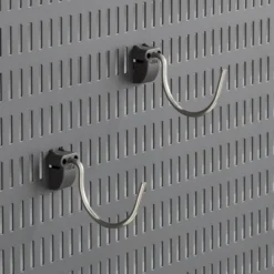 Elfa garage+ liten rund krok 2/pkmatt grå