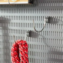 Elfa garage+ stor rund krok 2/pk matt grå