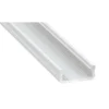 Elitech alu profil hvit 200x6,3x16mm inkl lokk - endelokk og 2 klips