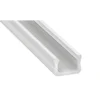 Elitech alu profil hvit 200x8x12mm inkl lokk - endelokk og 2 klips