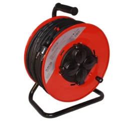 Elitech kabeltrommel 4-veis 40m 3x1,5 h07rn-f stål trommel