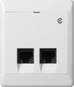Elko modularkontakt kat.6 2x8 påvegg rs16 hvit