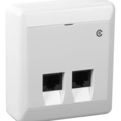 Elko modularkontakt kat.6 2x8 påvegg rs16 hvit