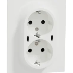 Elko one dobbelstikk 2x usb c pd lader renhvit