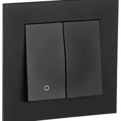Elko plus bryter 2-1-pol innfelt 10a sort