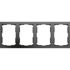 Elko plus ramme 4-hull dobbelstikk sort