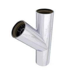 Faluvulk 40 mm x 45° t-rør med 3 muffer