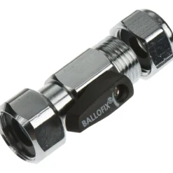 Fix-pro ballofix stoppekran 10mm x 1/2" m/omløper forkrommet