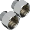 Fix-pro nippelmuffe 3/8" x 1/2" krom