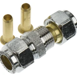 Fix-pro skjøteunion 10mm til pex-rør forkrommet
