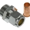 Fix-pro tippunion 12mm x 1/2" til kobberrør forkrommet