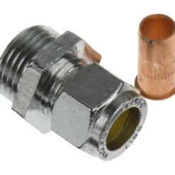 Fix-pro tippunion 12mm x 1/2" til kobberrør forkrommet