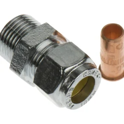 Fix-pro tippunion 10mm x 3/8" til kobberrør forkrommet