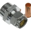 Fix-pro tippunion 10mm x 1/2" til kobberrør forkrommet