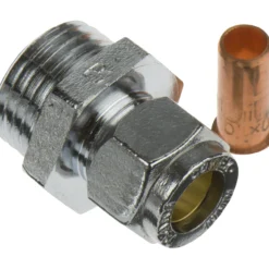 Fix-pro tippunion 10mm x 1/2" til kobberrør forkrommet