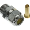 Fix-pro tippunion 10mm x 3/8" til pex-rør forkrommet