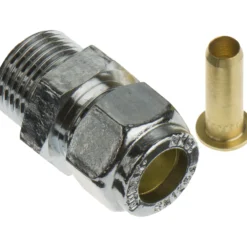 Fix-pro tippunion 10mm x 3/8" til pex-rør forkrommet