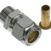 Fix-pro tippunion 12mm x 3/8" til pex-rør forkrommet