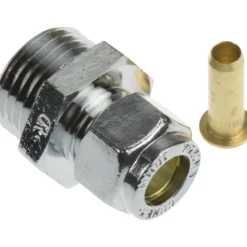 Fix-pro tippunion 10mm x 1/2" til pex-rør forkrommet