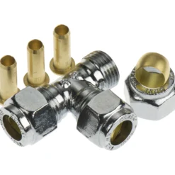 Fix-pro t-rør 10mm til pex-rør forkrommet