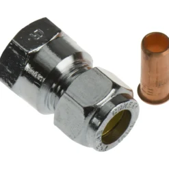 Fix-pro union 10mm x 3/8" til kobberrør forkrommet