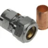 Fix-pro union 15mm x 3/8" til kobberrør forkrommet