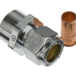 Fix-pro union 12mm x 3/8" til kobberrør forkrommet
