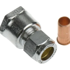 Fix-pro union 12mm x 1/2" til kobberrør forkrommet