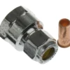 Fix-pro union 10mm x 1/2" til kobberrør forkrommet