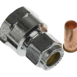 Fix-pro union 10mm x 1/2" til kobberrør forkrommet