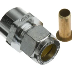 Fix-pro union 12mm x 3/8" til pex-rør forkrommet