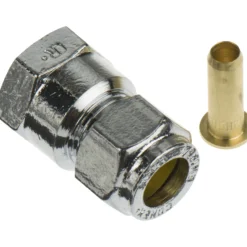Fix-pro union 10mm x 3/8" til pex-rør forkrommet