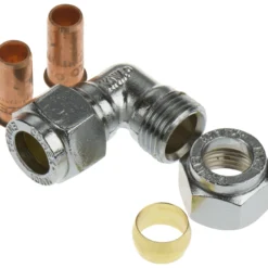 Fix-pro vinkel 10mm til kobberrør forkrommet
