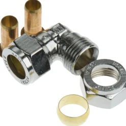 Fix-pro vinkel 15mm til pex-rør forkrommet
