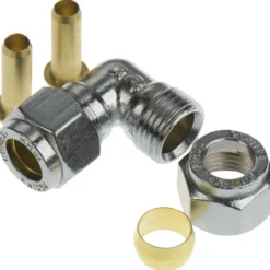 Fix-pro vinkel 10mm til pex-rør forkrommet
