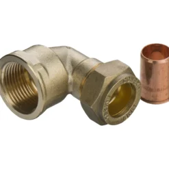 Fix-pro vinkel m/muffe 18mm x 3/4" til kobberrør
