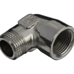 Fix-pro vinkel 90° 3/8" muffe/nippel krom