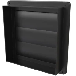 Flexit lamellventil 180x180mm sort