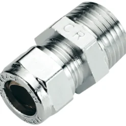 Fonta tippunion 15mm x 3/4" forkrommet cu