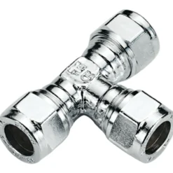 Fonta t-rør 12mm forkrommet pex