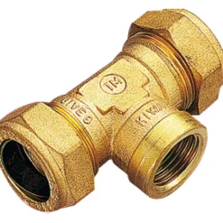 Fonta t-rør m/muffe 15mm x 1/2" x 15mm pex