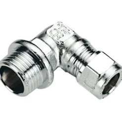 Fonta vinkel m/nippel 10mm x 1/2" forkrommet cu