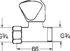 Grohe atlanta stoppekran 3/4" krom