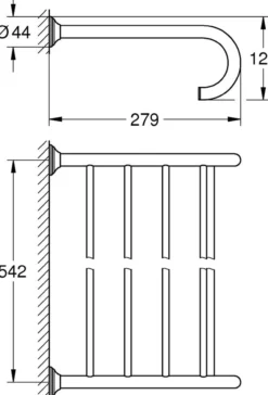 Grohe essentials authentic multi håndkleholder krom