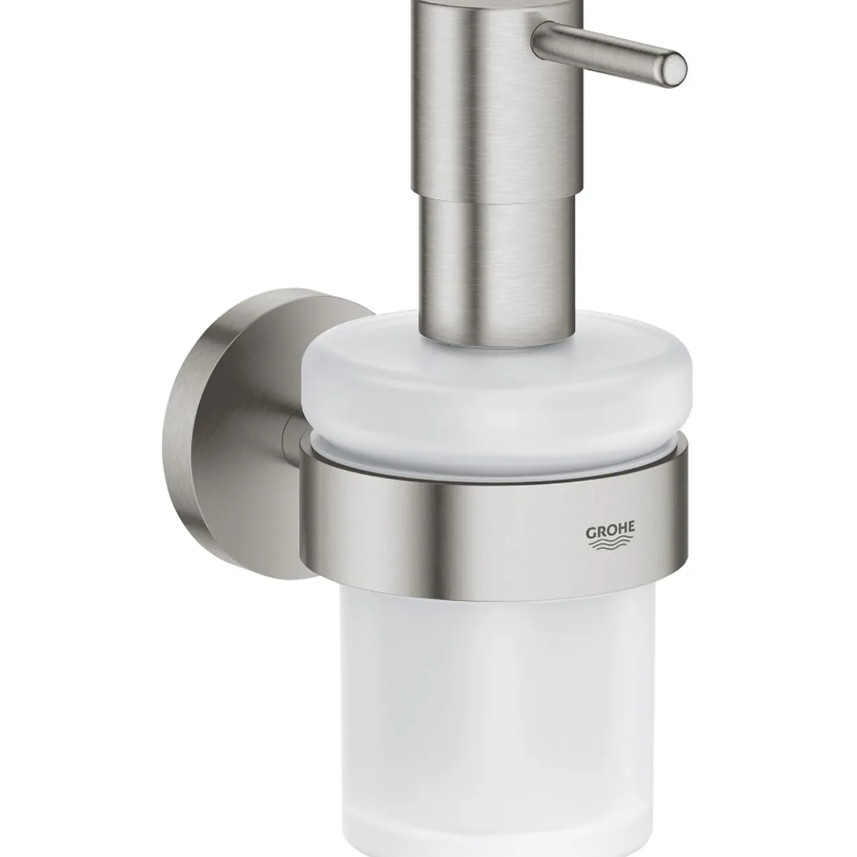 Grohe essentials såpedispenser m/holder supersteel