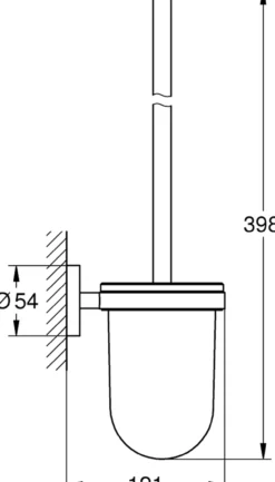 Grohe essentials toalettbørste sett supersteel