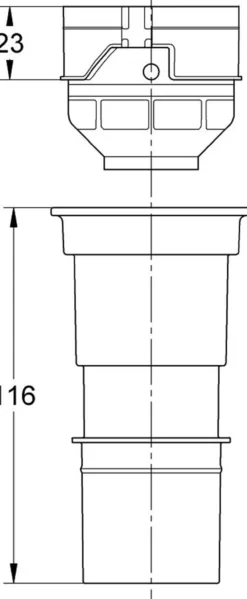 Grohe 45-18 l adapter for av1-ventil