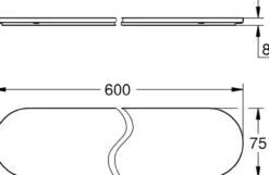 Grohe selection hylle 600 for håndklestang