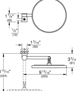 Grohe selection sminkespeil børstet hard graphite